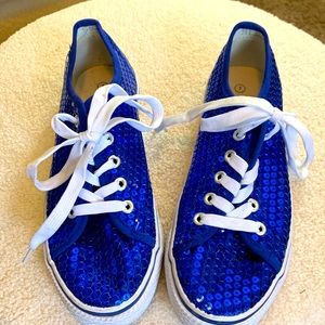 Sequined royal blue tennies!